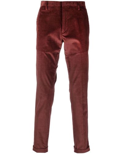 Paul Smith Pantalones chinos con cierre de botón - Rojo
