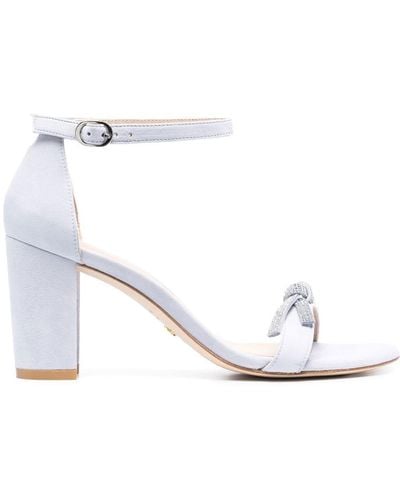 Stuart Weitzman Nearlynude Sw Bow 85mm Sandals - White