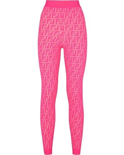 Fendi Prints On Monogram leggings - Pink