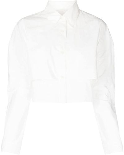 JNBY Cropped Cotton Shirt - White