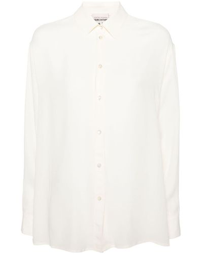 Semicouture Classic-collar Crepe Shirt - White
