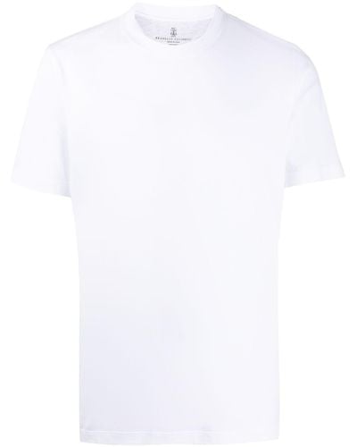 Brunello Cucinelli Plain Cotton T-shirt - White