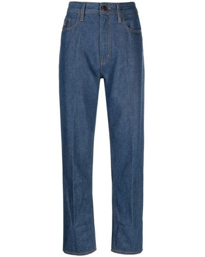 Jacob Cohen Cropped-Jeans mit hohem Bund - Blau