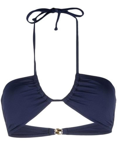 Moschino Halterneck Bikini Top - Blue