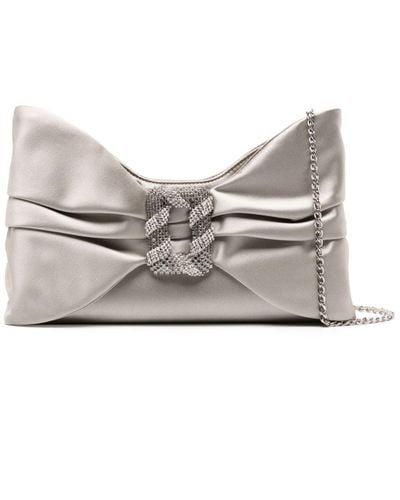 Rodo Cecilia Bow-shaped Clutch Bag - Grey