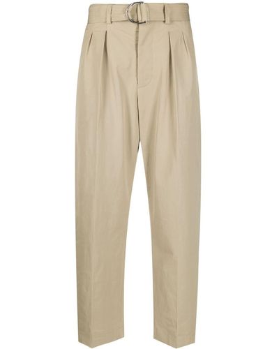 Nanushka Pantalones ajustados con cinturón - Neutro