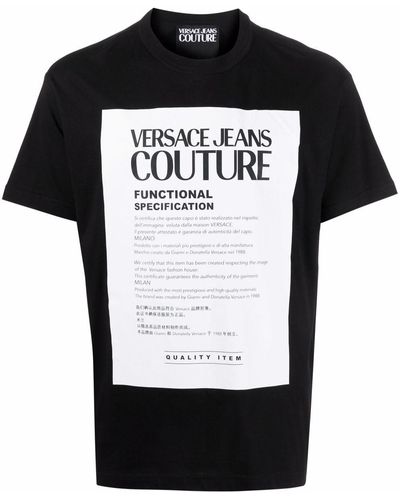 Versace Label Tシャツ - ブラック