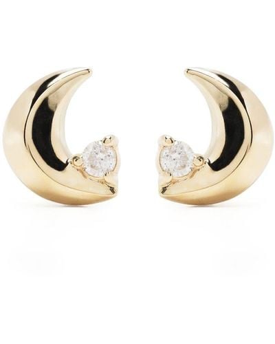Adina Reyter 14kt Yellow Gold Super Tiny Diamond Stud Earring - Metallic