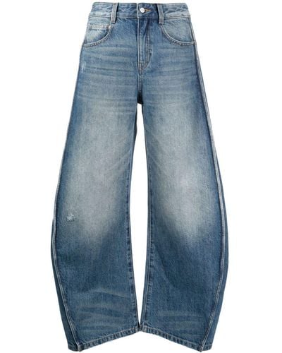 JNBY Pantalones anchos con ribete de costuras - Azul