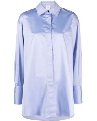 Patou Robe-chemise à coupe courte - Bleu