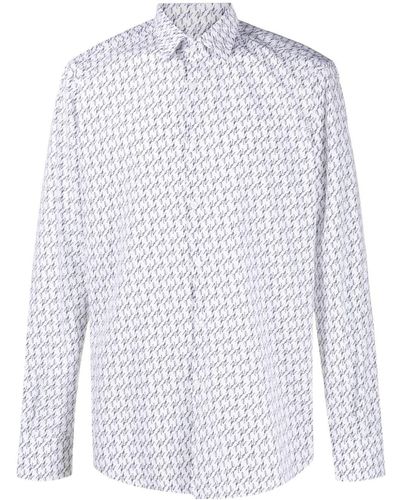 Karl Lagerfeld Chemise à motif Karligraphy - Blanc