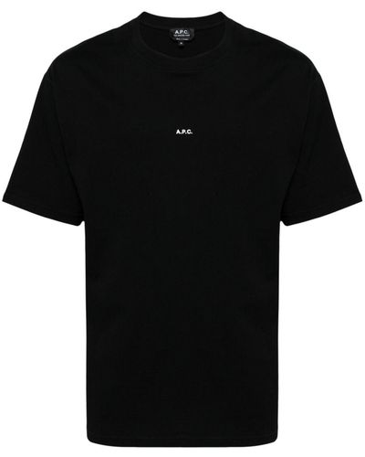 A.P.C. T-shirt Met Logo - Zwart