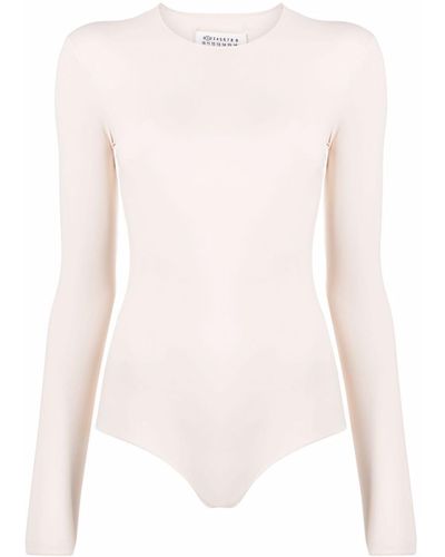 Maison Margiela Round-neck Jersey Bodysuit - White