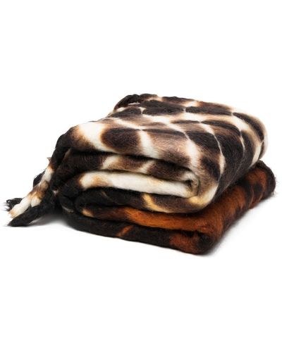 Jil Sander Coperta con ricamo - Marrone