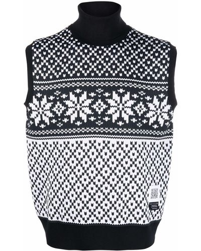 Fumito Ganryu Roll-neck Sleeveless Sweater - White