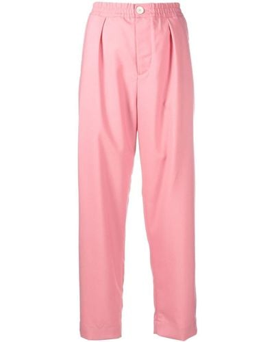 Marni Straight-leg Wool Trousers - Pink