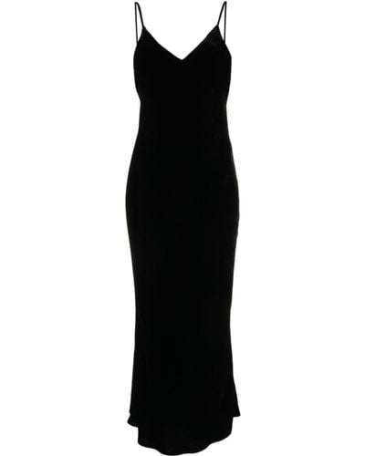 L'Agence Seridie Slip Midi Dress - Black