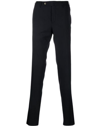 PT Torino Tailored-cut Tapered Pants - Blue