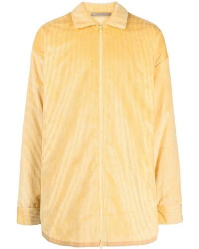 Fear Of God Corduroy Zip-up Shirt Jacket - Yellow