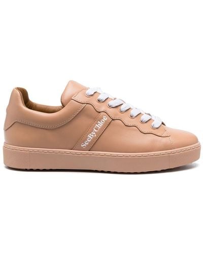 See By Chloé Essie Leather Sneakers - Natural