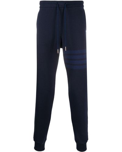 Thom Browne Pantaloni sportivi con dettaglio a 4 righe - Blu