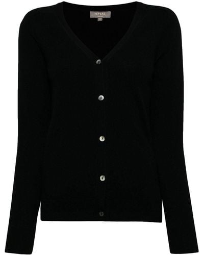 N.Peal Cashmere Lara Cashmere Cardigan - Black