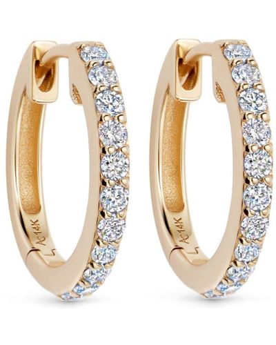 Astley Clarke 14kt Recycled Yellow-gold Medium Halo Diamond Hoop Earrings - White