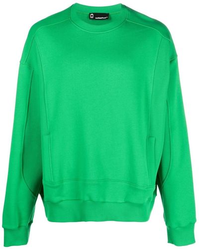 Styland X Notrainproof Round-neck Cotton Sweatshirt - Green