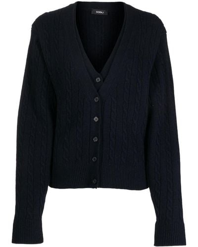 Goen.J Double-layered V-neck Cardigan - Black