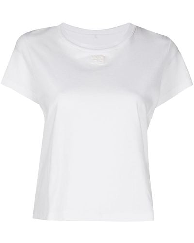 Alexander Wang T-shirt en coton à logo texturé - Blanc