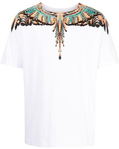 Marcelo Burlon Grizzly Wings-print Cotton T-shirt - White
