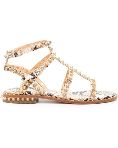 Ash Precious Sandalen Met Pythonprint - Naturel