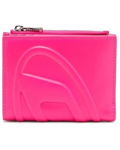 DIESEL 1dr Leather Wallet - Pink