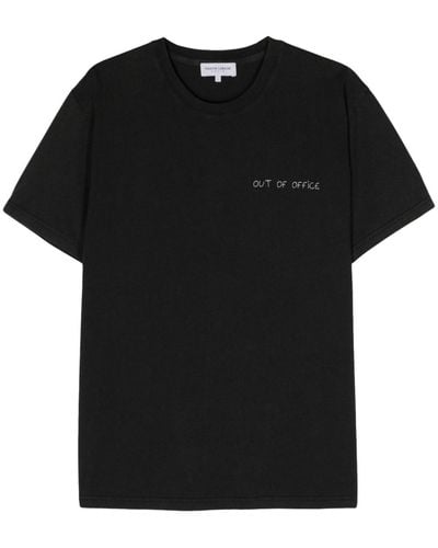 Maison Labiche Ouf Of Office Cotton T-shirt - Black