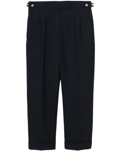 Thom Browne Super 120's Wool Twill Slim-fit Trousers - Blue
