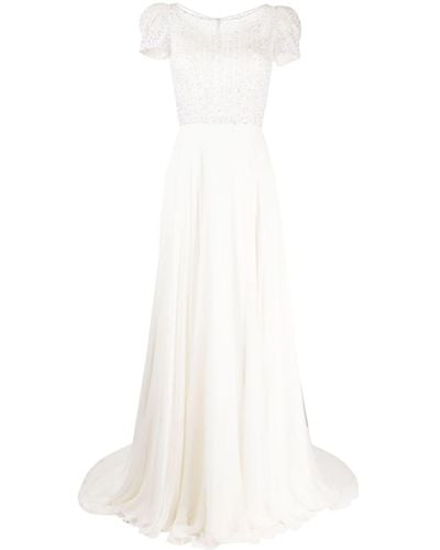 Jenny Packham Hedvig Puff-sleeve Bridal Gown - White
