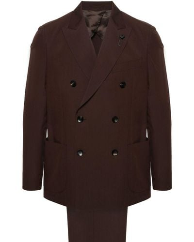 Lardini Double-breasted Suit - Brown