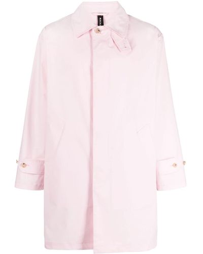 Mackintosh Soho Single-breasted Raincoat - Pink