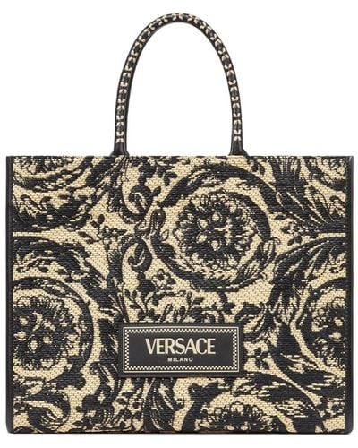 Versace Barocco Athena Tote Bag - Black