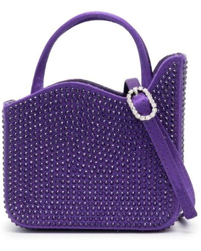 Le Silla Divina Crystal-embellished Mini Bag - Purple