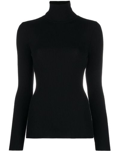 Wolford Roll-neck Ribbed Jumper - Black