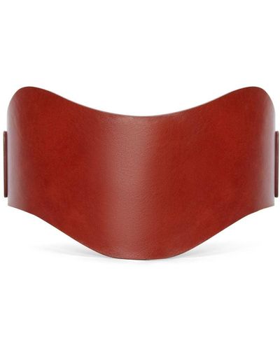 Altuzarra Ceinture Corset en cuir - Rouge