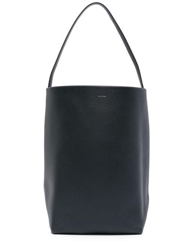 The Row N/w Park Leather Tote Bag - Black