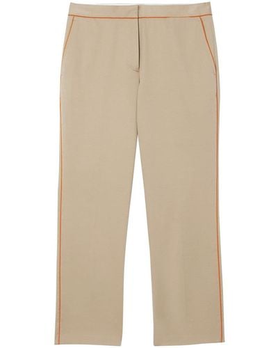 Burberry Pantalon crop à détails contrastants - Neutre