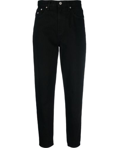 Tommy Hilfiger High-rise Tapered-leg Jeans - Black