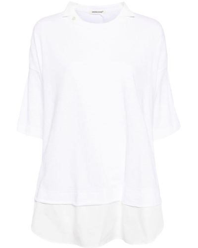 Undercover Dekonstruiertes T-Shirt im Layering-Look - Weiß