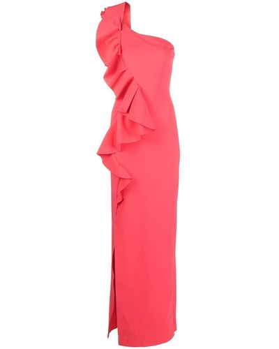 La Petite Robe Di Chiara Boni Ruffle-detail One-shoulder Dress - Pink