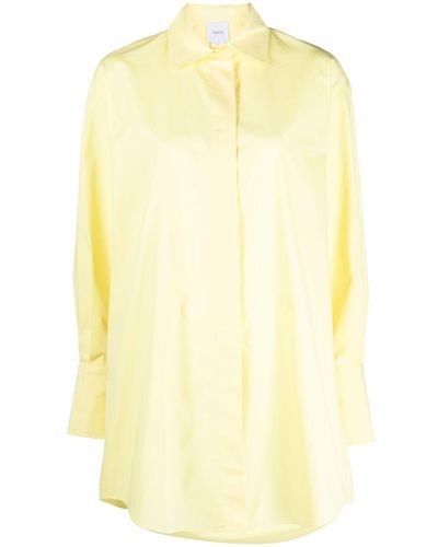 Patou Long-sleeve Shirt Dress - Yellow