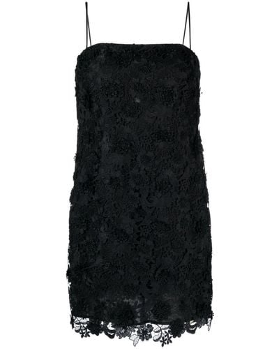 Zimmermann Vestido Raie corto con encaje floral - Negro