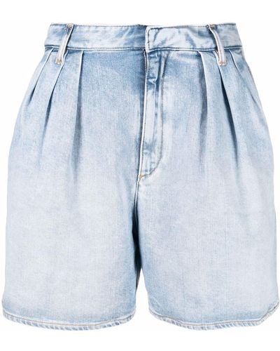 DSquared² Short en jean à taille haute - Bleu